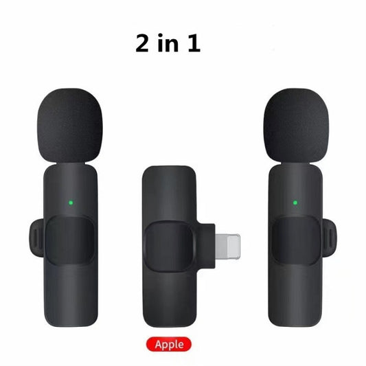 Professional Wireless Lavalier Lapel Microphone For IPhone, IPad - Cordless Omnidirectional Condenser Recording Mic